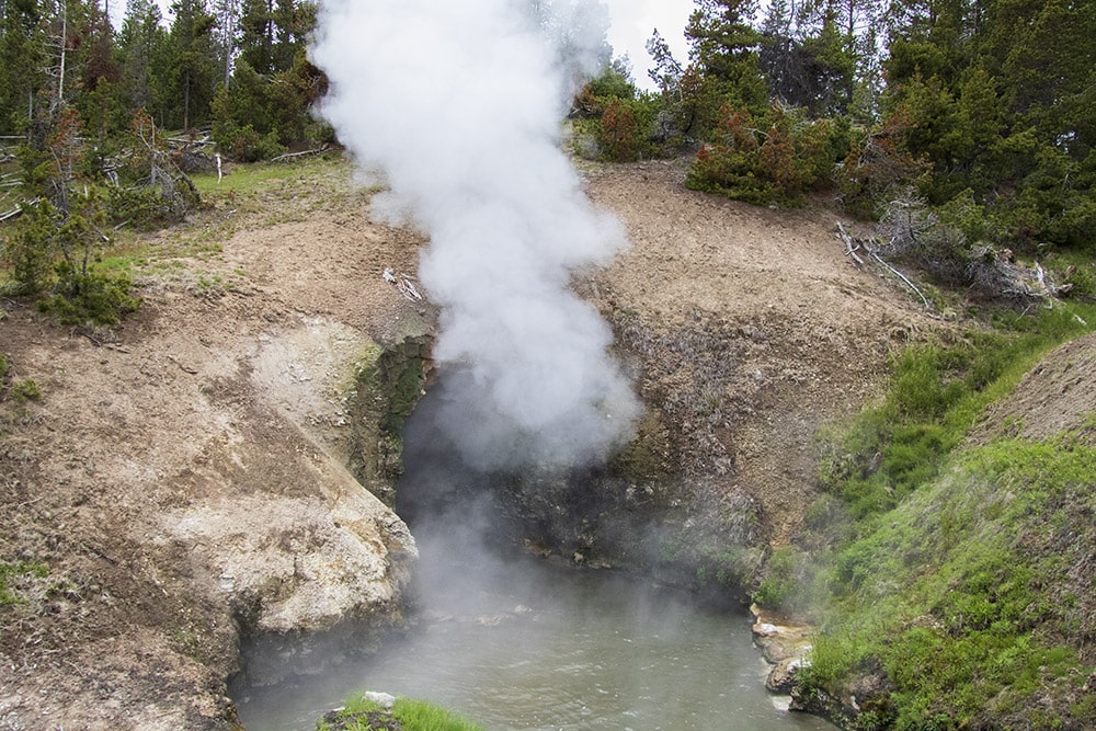 20 Easy Hikes In Yellowstone National Park You Don’t Want to Miss Mud Volcano Trail in Yellowstone National Park.