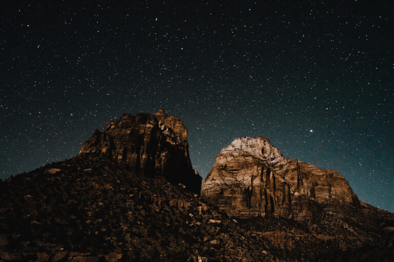 Zion at night
