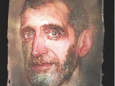 Alt text: Portrait of Steve Dillon featured on memorial charity sketchbook for Hero Initiative.