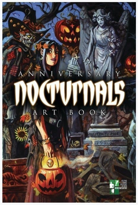 Spooky Halloween-themed artwork featuring characters from the Nightmares art book for Halloween celebrations.