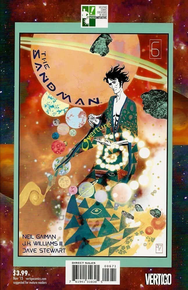 Vivid illustration of a cosmic-themed comic hero for the Hero Initiative.