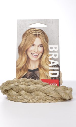 Elegant blonde braid headband for wig accessories and hair styling. Perfect for creating stylish, br.