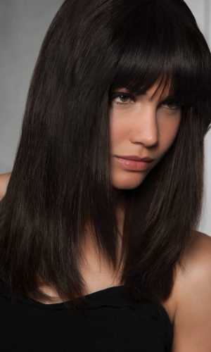 Beautiful black clip-in bangs for a natural look.