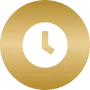A gold circular vinyl record with a black center hole, featuring a reflective surface.