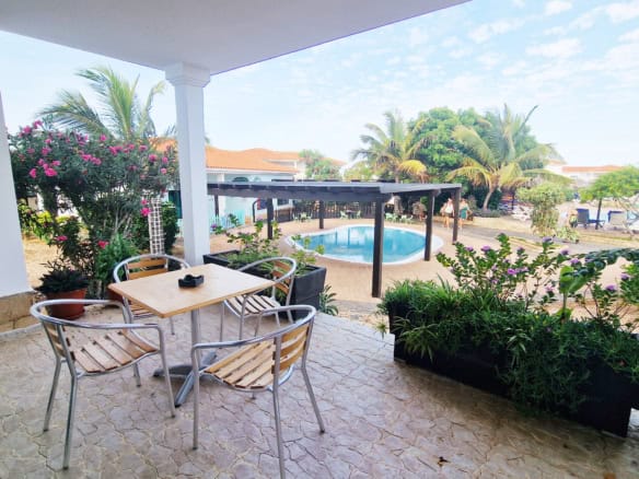 Balcony: SUPERB POOLSIDE RENOVATION IN MELIA TORTUGA