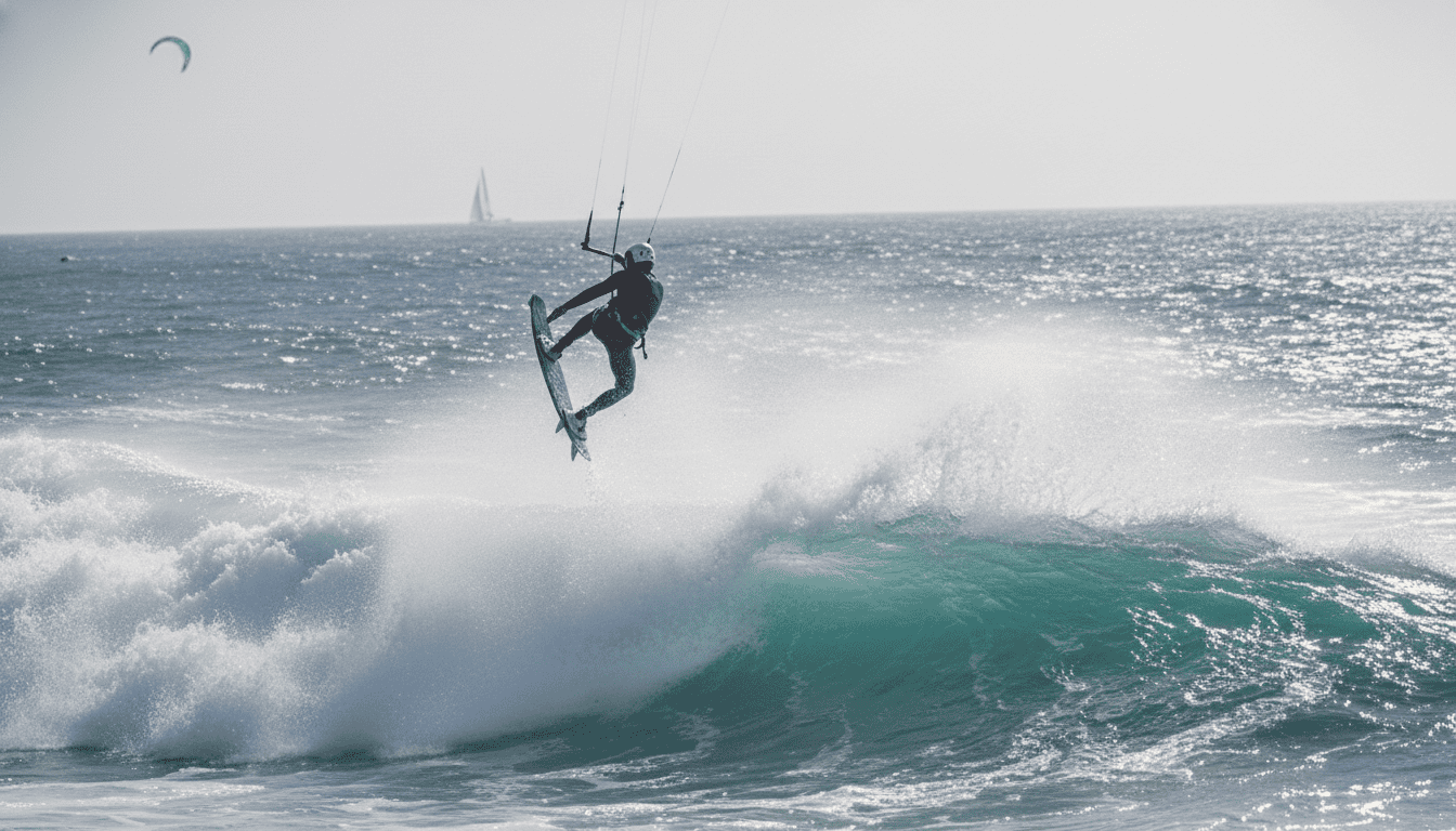 Kite Surfer, Ponta Preta, Sal, Cape Verde