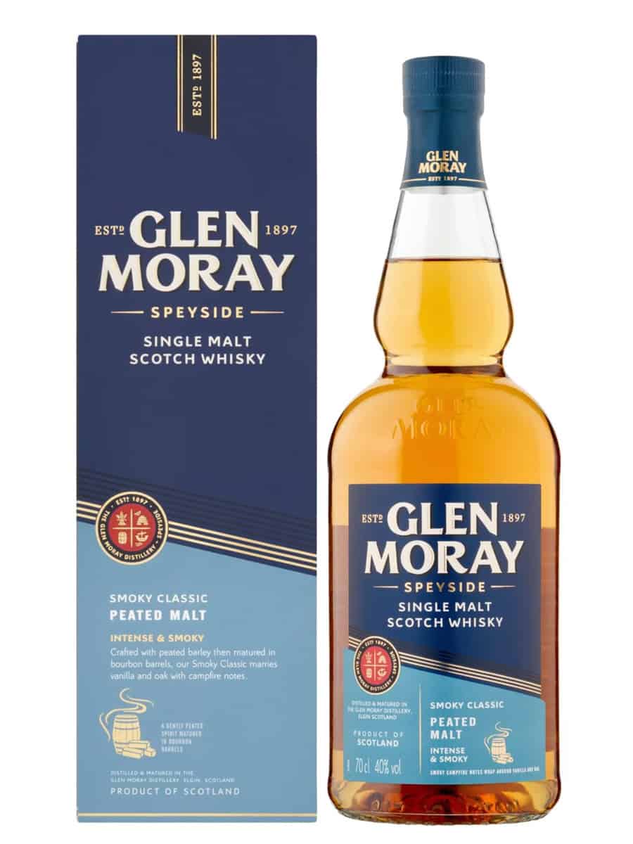 Glen Moray Classic Peated Speyside Single Malt Scotch Whisky 70cl