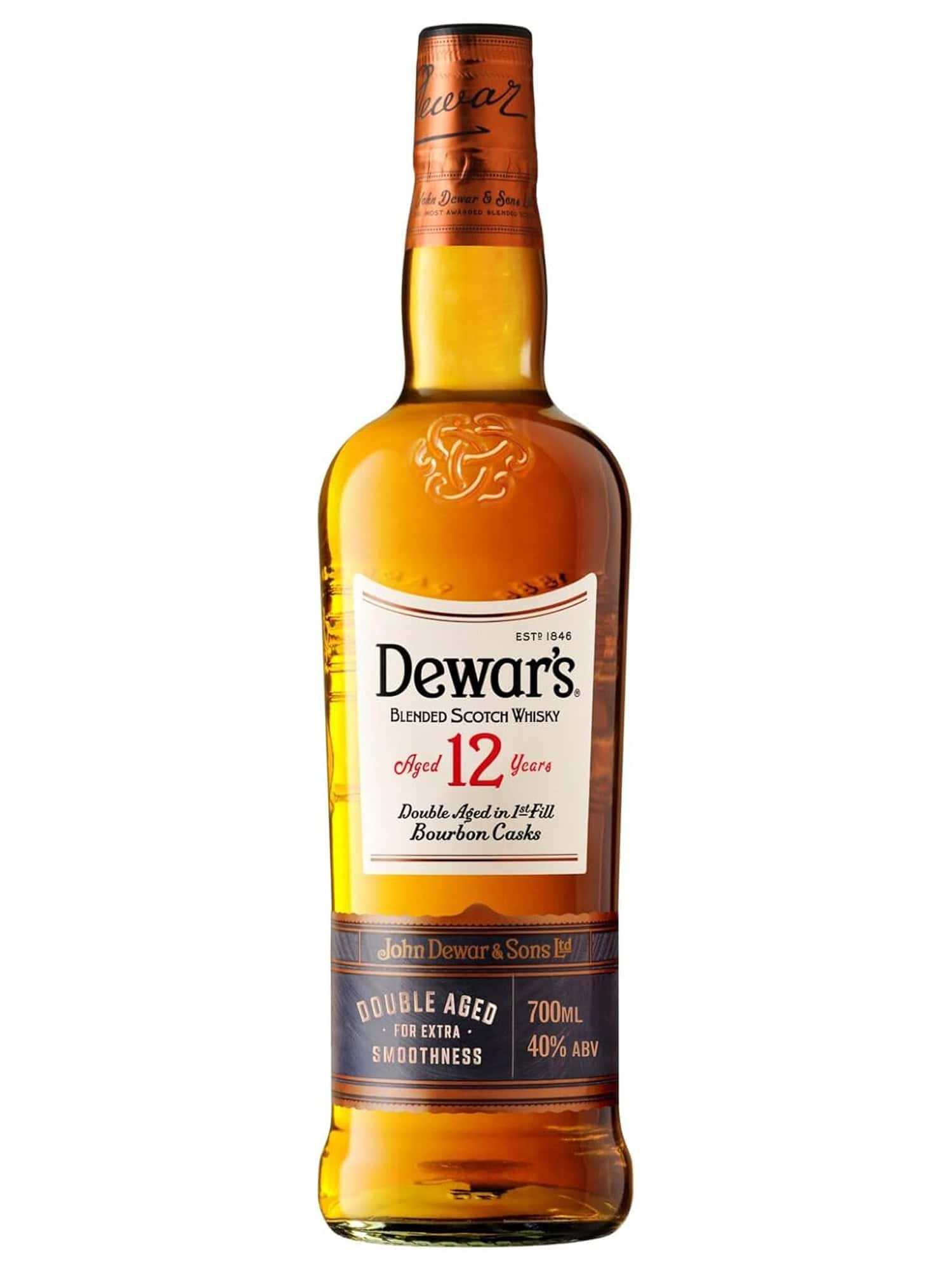Dewar 12 Year Old Naked Blended Single Malt Scotch Whisky 70cl