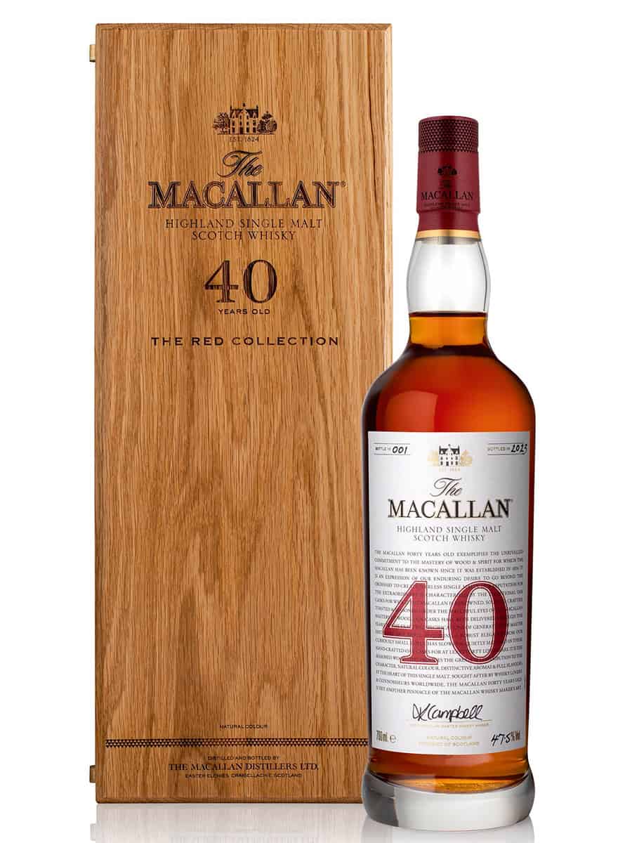 Macallan 40 Year Old Red Collection Speyside Single Malt Scotch Whisky ...