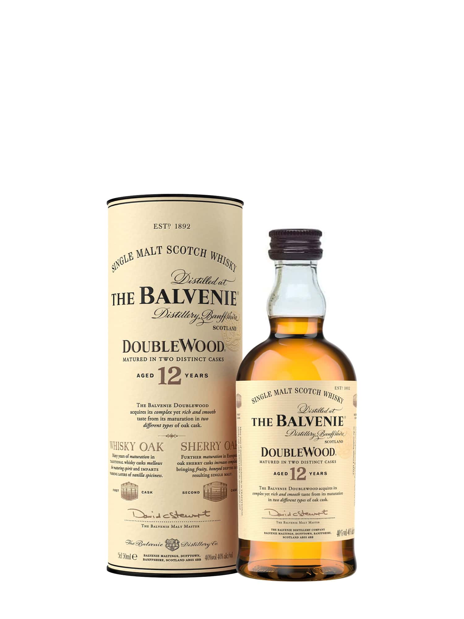 Balvenie 12 Year Old Doublewood 5cl Minature Bottle