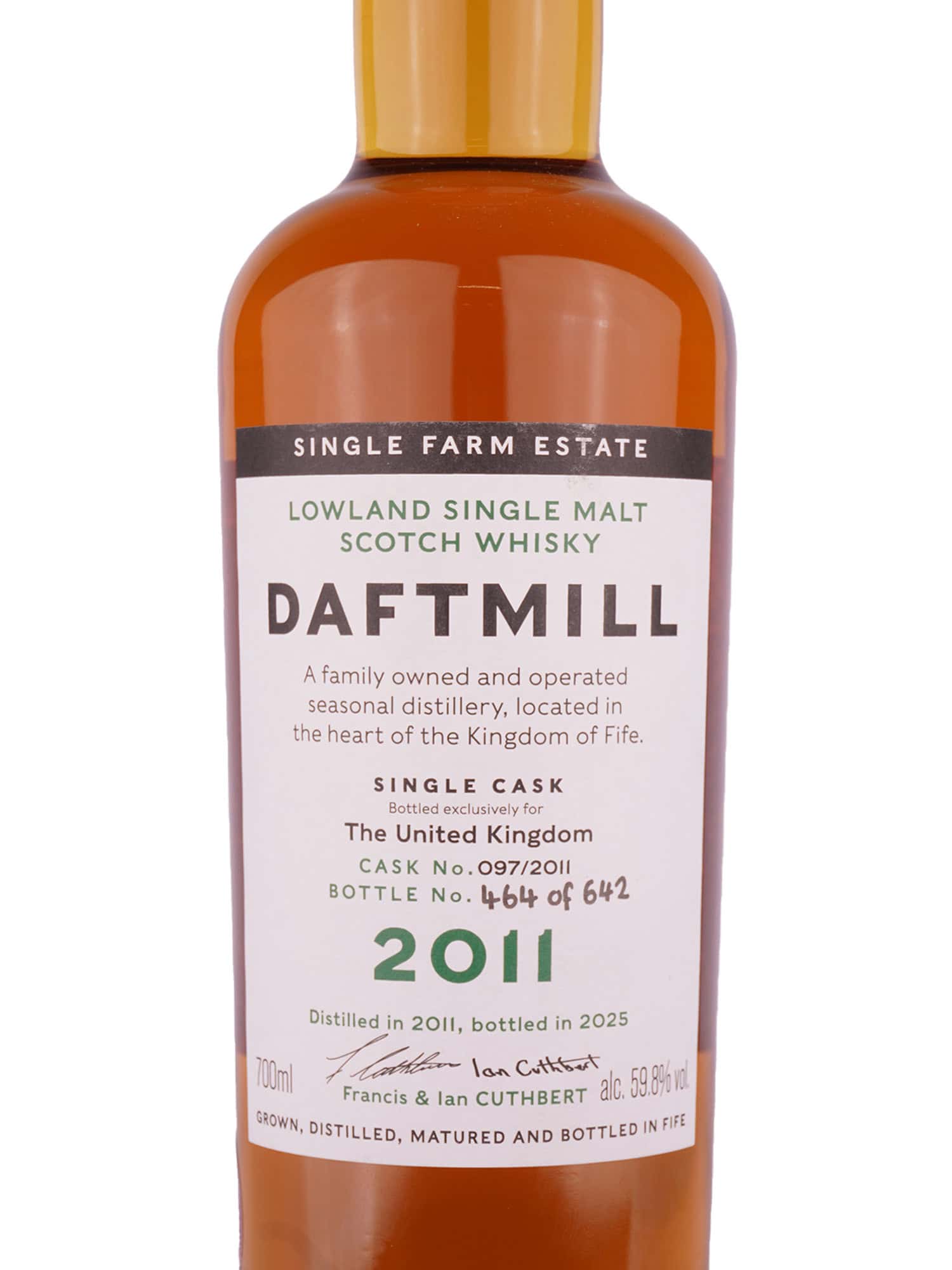Daftmill 2011 Single Cask Release Label 70cl
