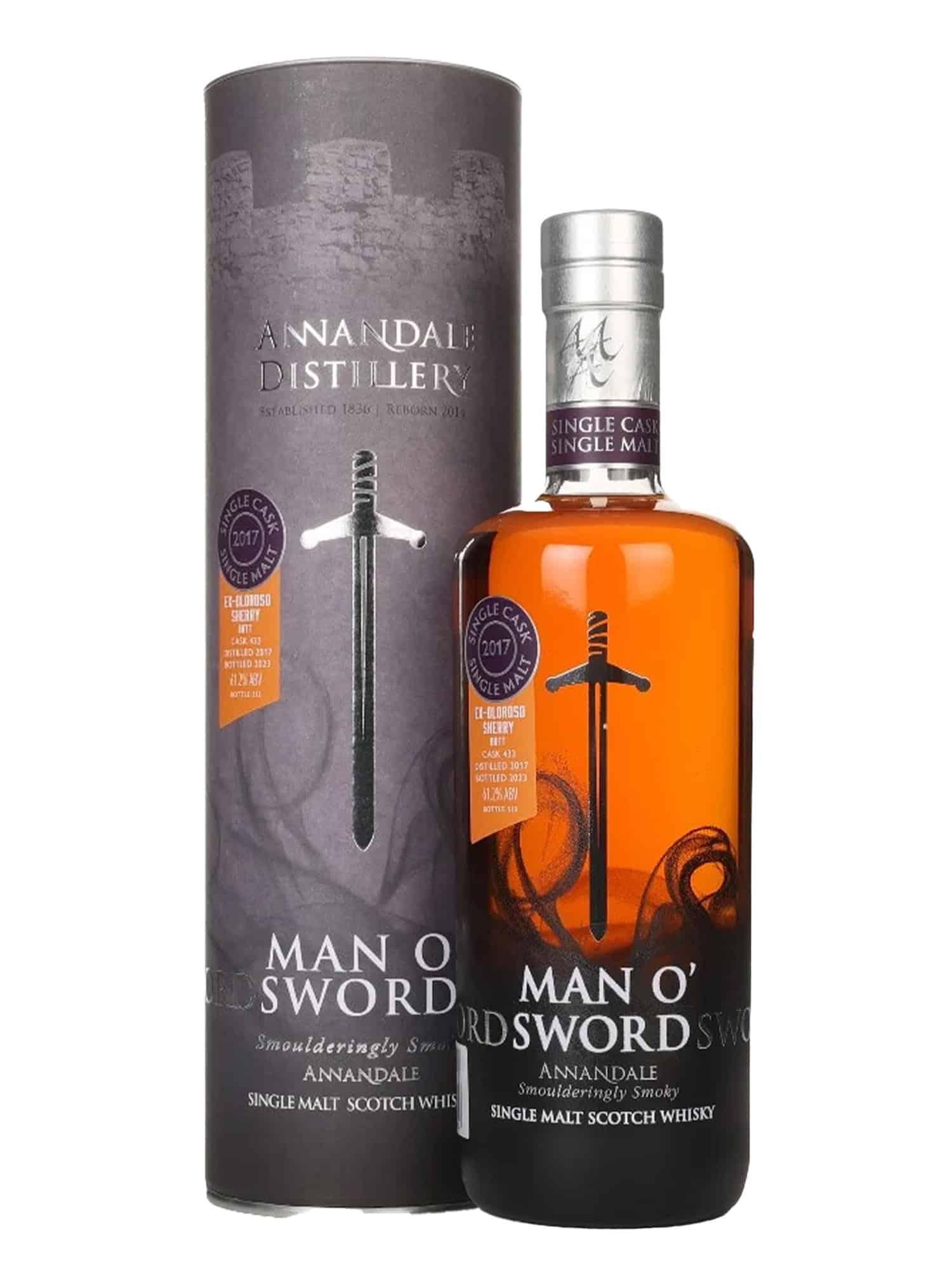 Annandale Man O’Swords Peated Oloroso Sherry Butt 70cl