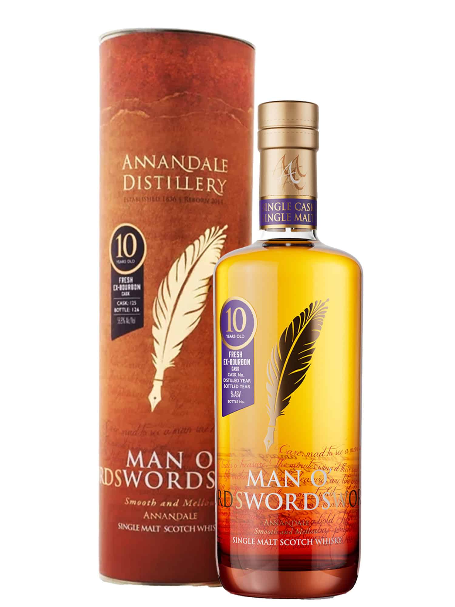 Annandale Man O'Words Unpeated 10 Year Old Fresh Bourbon Cask #131 57.2% 70cl