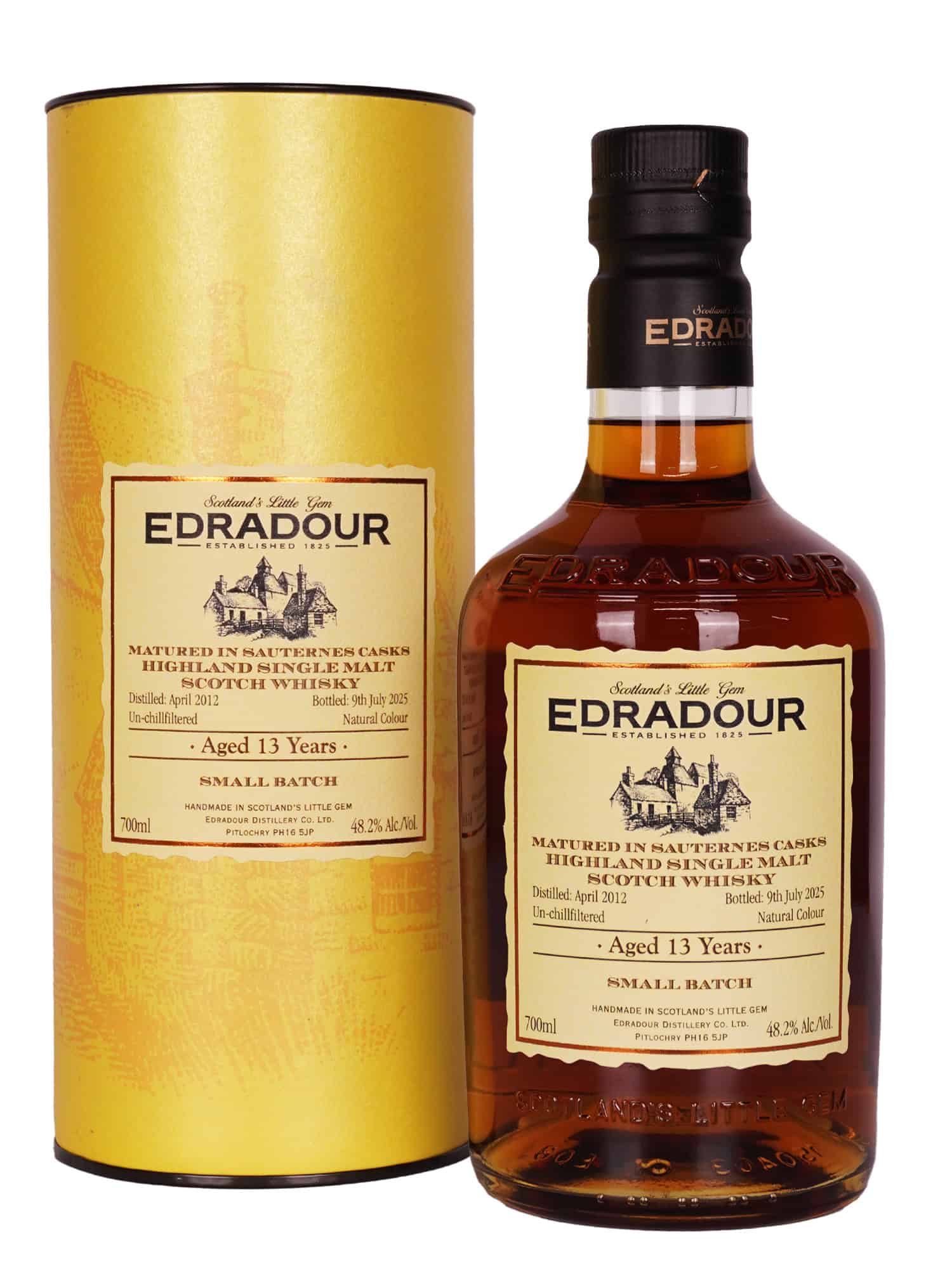 Edradour 13 Year Old 2012 Vintage 1st Fill Sauternes Hogshead Highland Single Malt Scotch Whisky 70cl