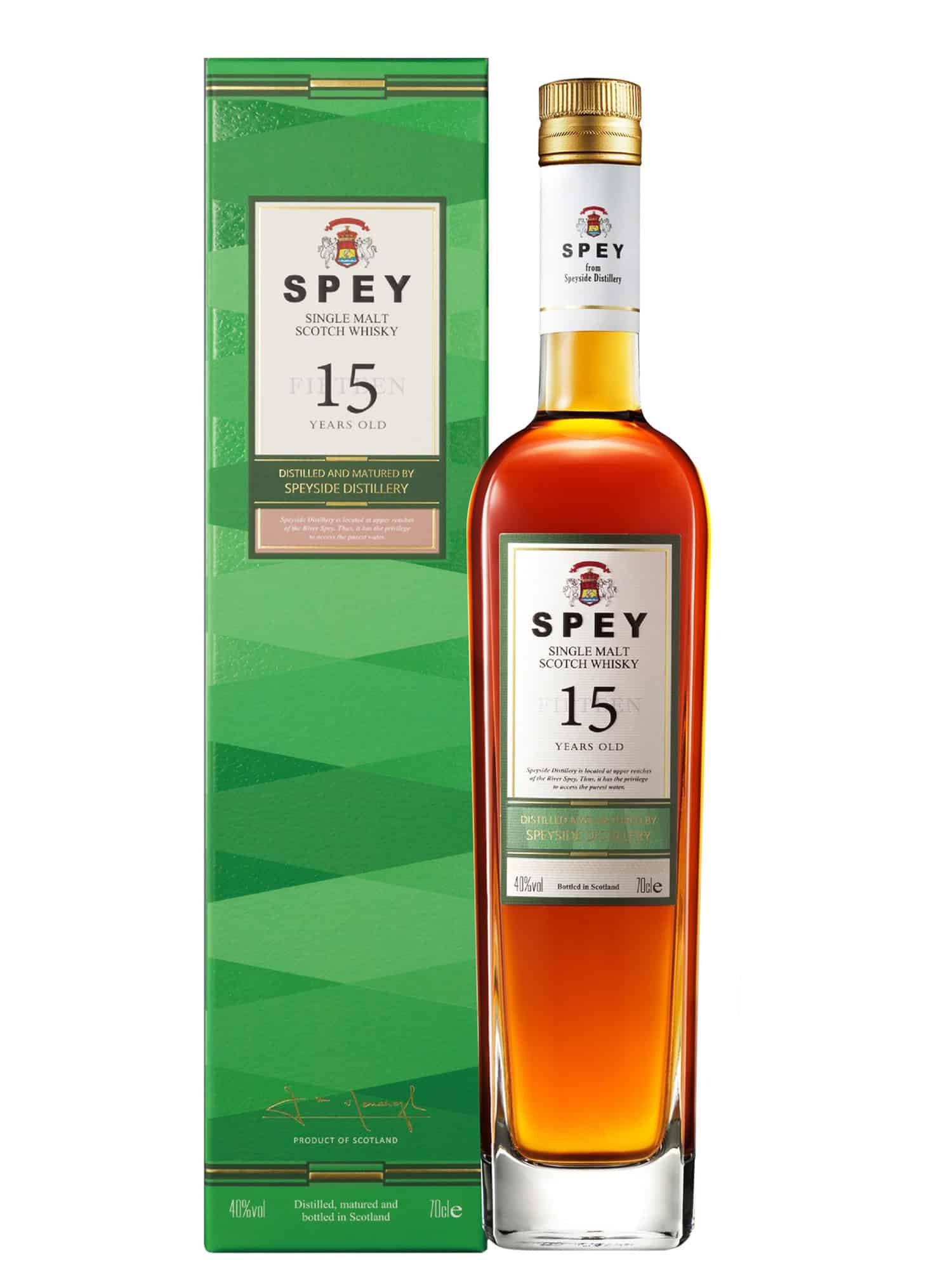 SPEY 15 Year Old Speyside Single Malt Scotch Whisky 70cl