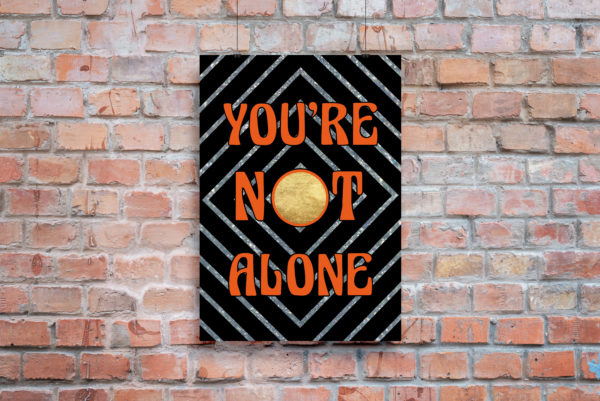 You’re Not Alone – Bowie Inspired A4 Print