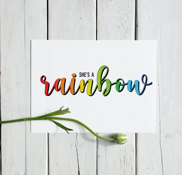She’s A Rainbow – Rolling Stones Inspired A4 print