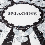 Imagine inspired velvet slogan foot stool – image 8