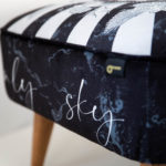 Imagine inspired velvet slogan foot stool – image 6