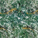 Never Mind The Pollocks – No.1 (Green) Fabric – image 2
