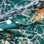 Never Mind The Pollocks – No.1 (Green) Fabric – image 1