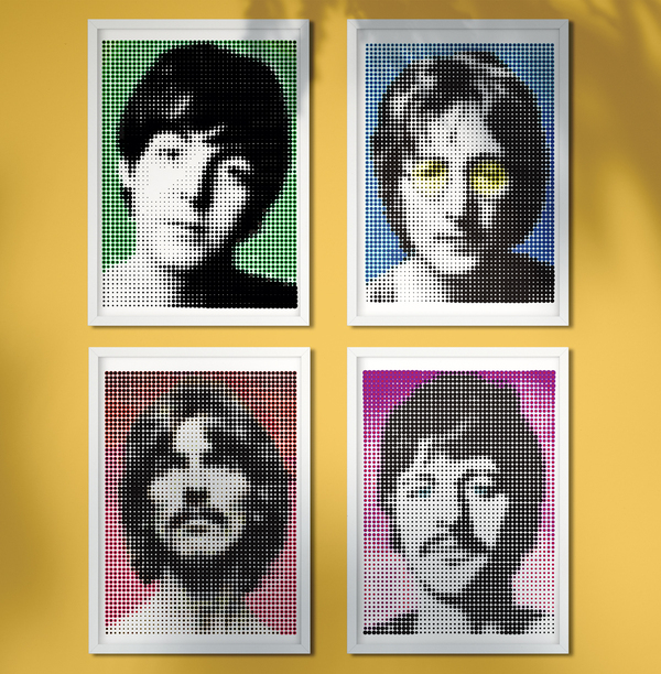 Beatles Half Tone Icons