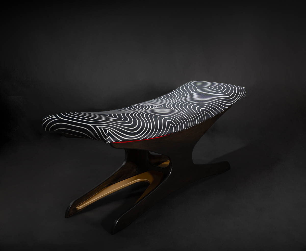 David Bowie themed bespoke bench commission