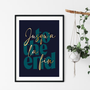 To The End A4 Typographic Print