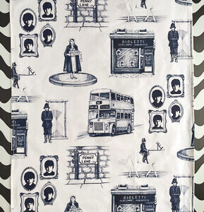Penny Lane Toile Tea Towel