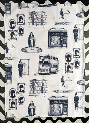Penny Lane Toile Tea Towel