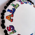 All You Need Is Love Round Pom Pom cushion – image 3