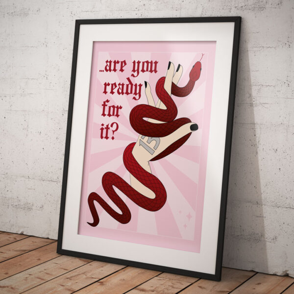 A hand with '13' written on it holds a snake, with the text "Are you ready for it?"