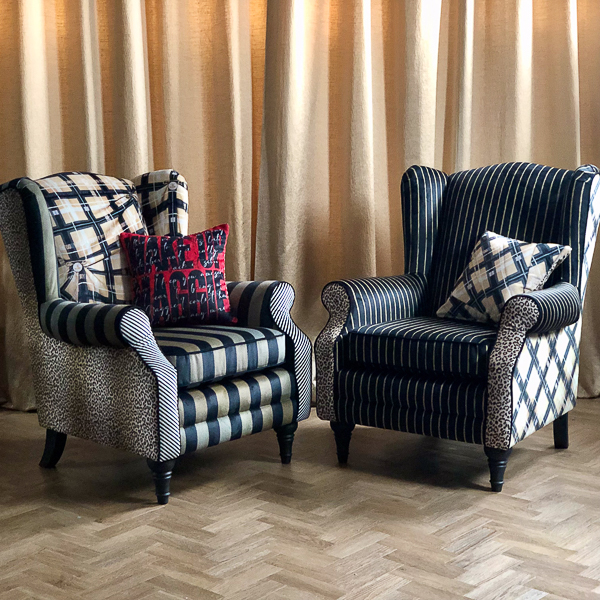 Rod Stewart bespoke chair upholstery commission