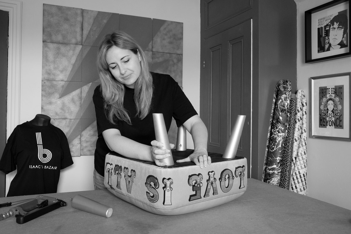 Lindsay at work in her studio
