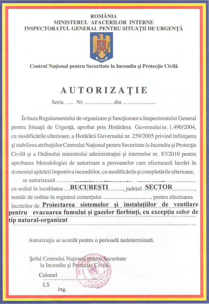 Montaj Tubulatură Desfumare Isu Autorizări