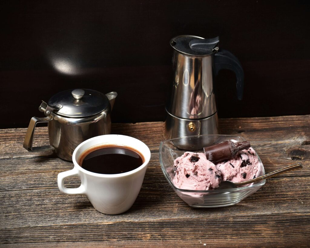 Coffee and ice cream