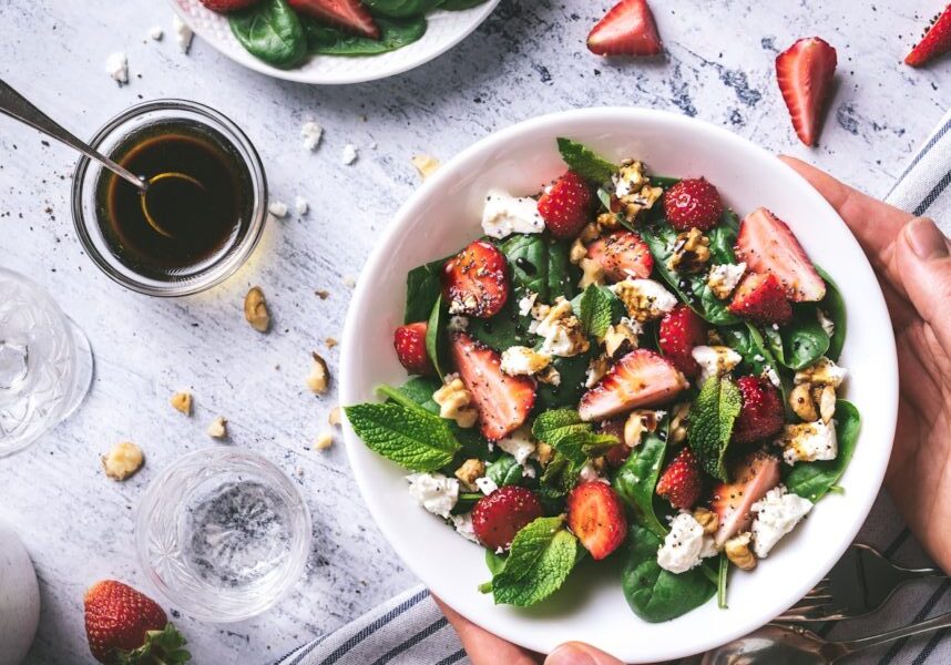 strawberry salad plate