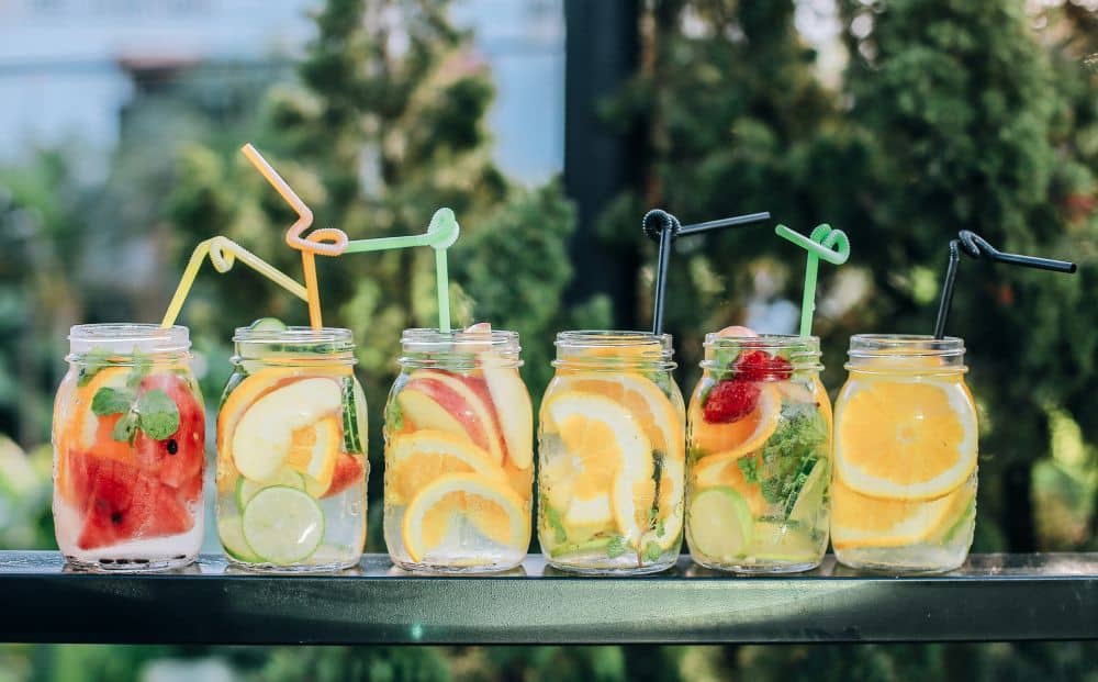 Cocktails in jars