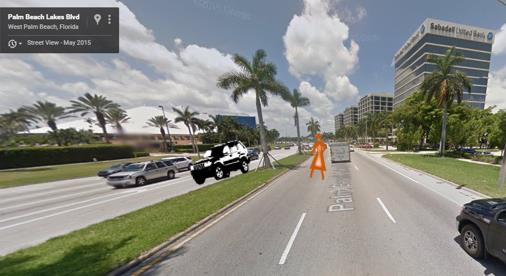 Diagram of pedestrian in the street after getting out of a car