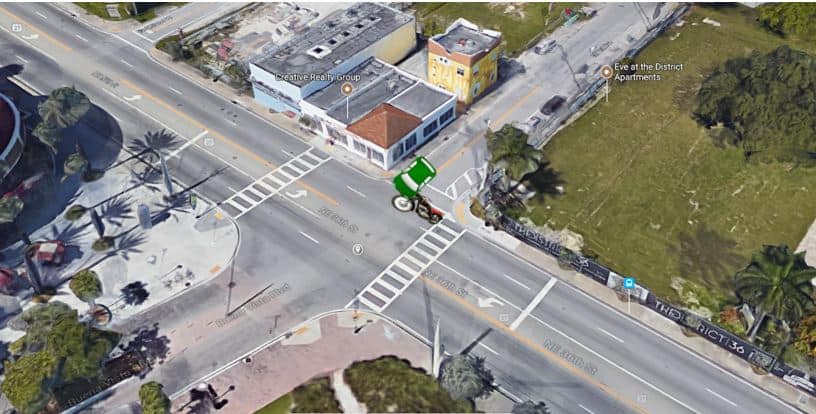 motorcycle v car crash wynwood