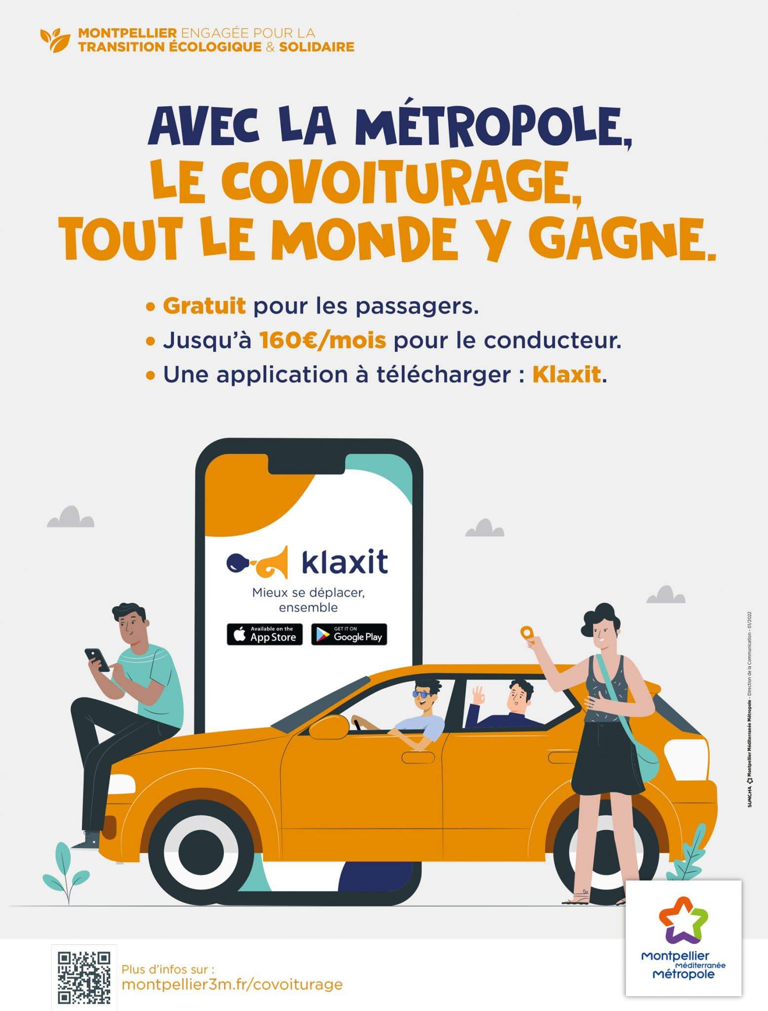 affiche décrivant l'application Klaxit