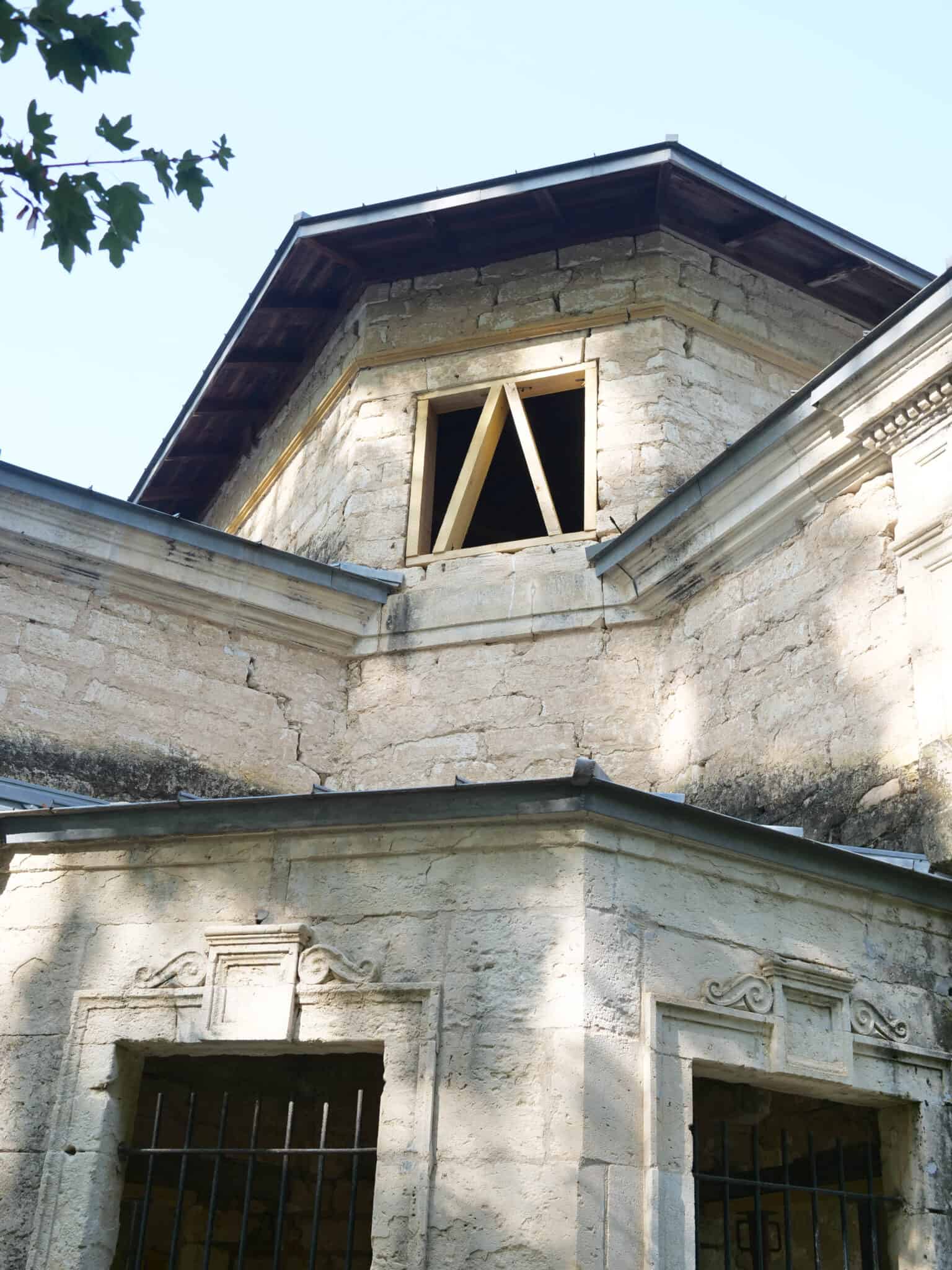 Croquis d'étude du pavillon des thermes de Fontcaude, Juvignac