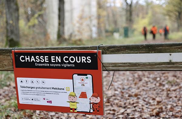 Panneau chasse en cours