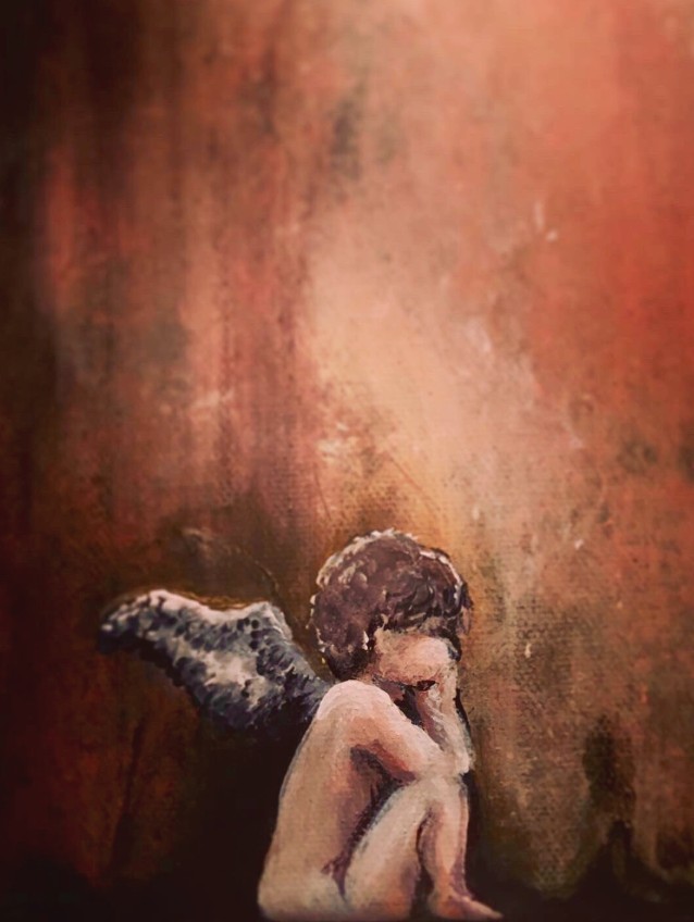 Oeuvre représentant un chérubin, par LaëJ