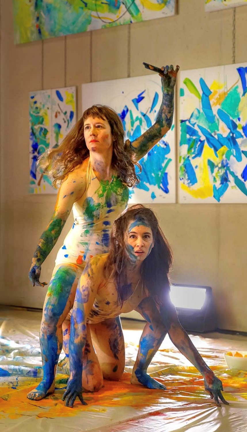 Exposition "Blue" - Performance "Corps et Graphies" - Madjin + Clara Villalba et Julia Pal