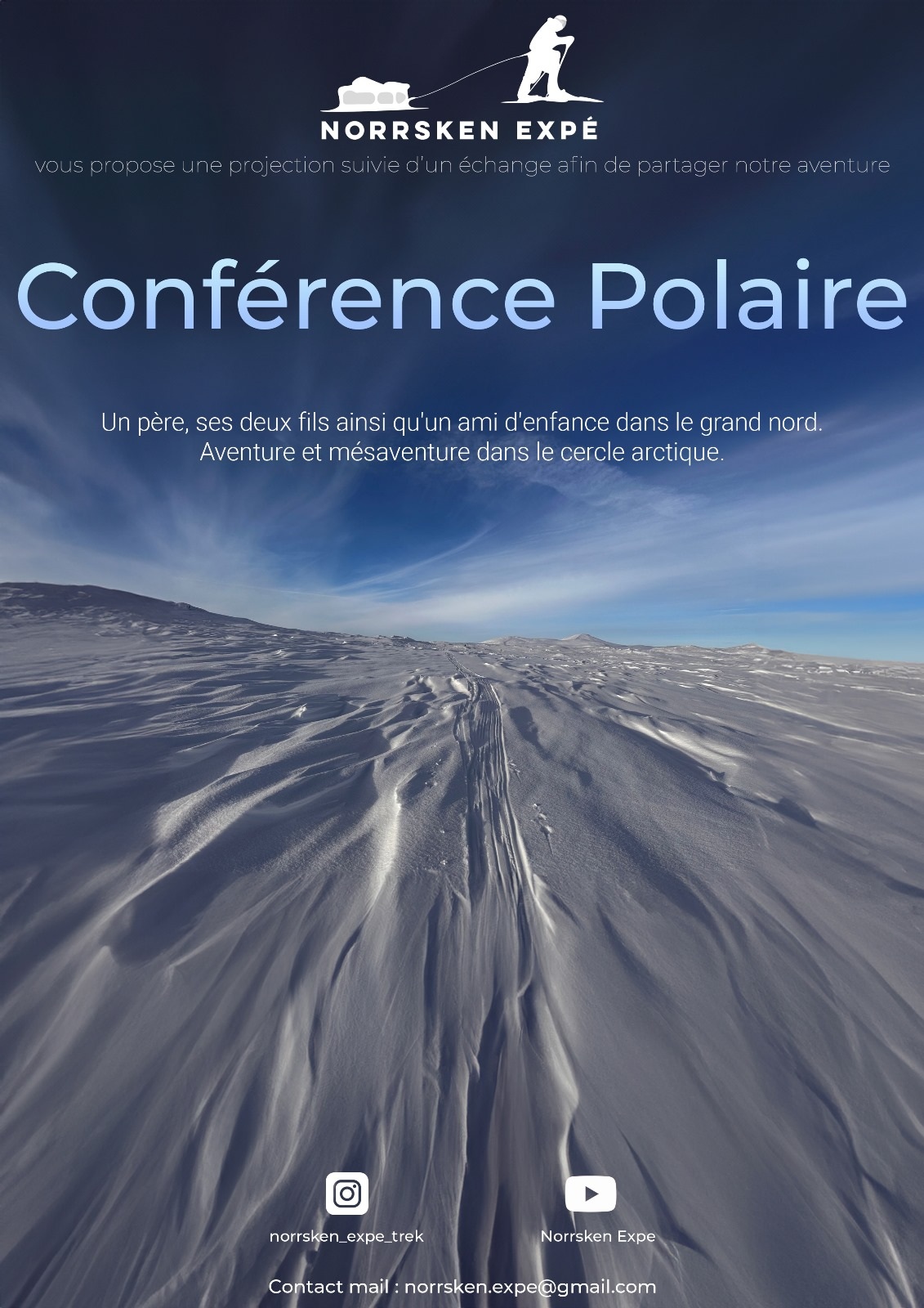 Affiche conférence polaire "Oktan, l'aventure polaire"