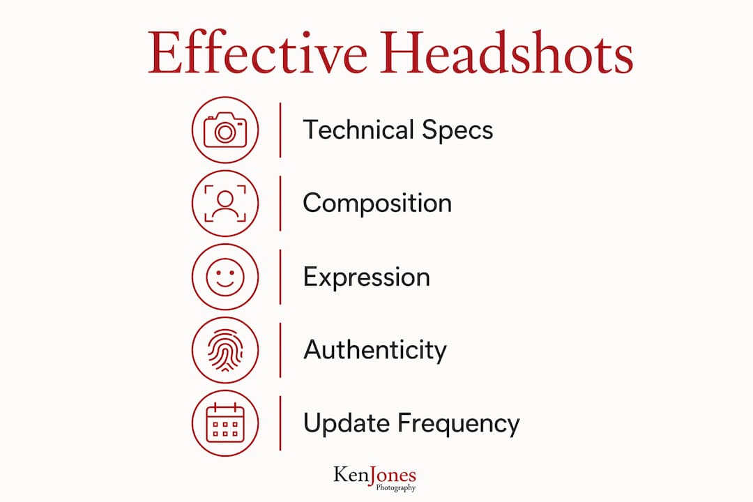 Infographic outlining LinkedIn headshot best practices