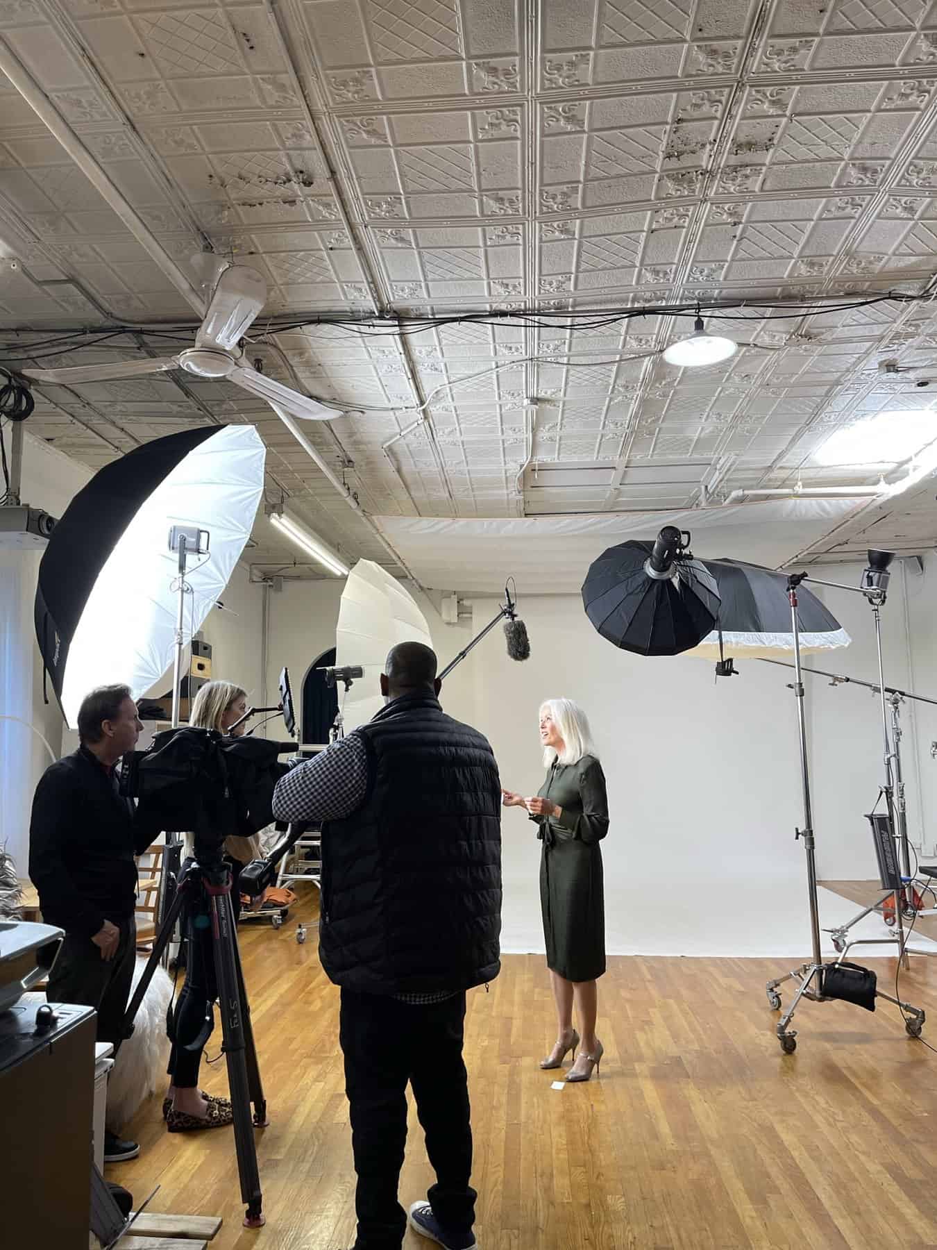 Professional studio lighting setup for editorial fashion and beauty photography in NYC
