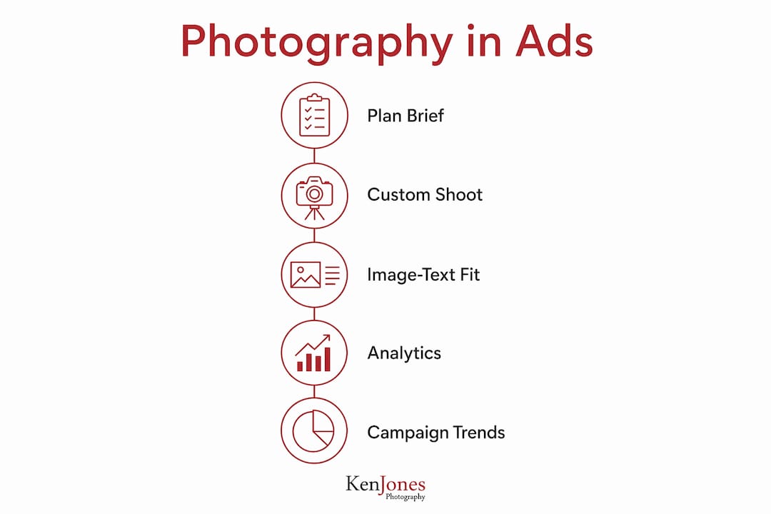 Infographic showing photography campaign stages