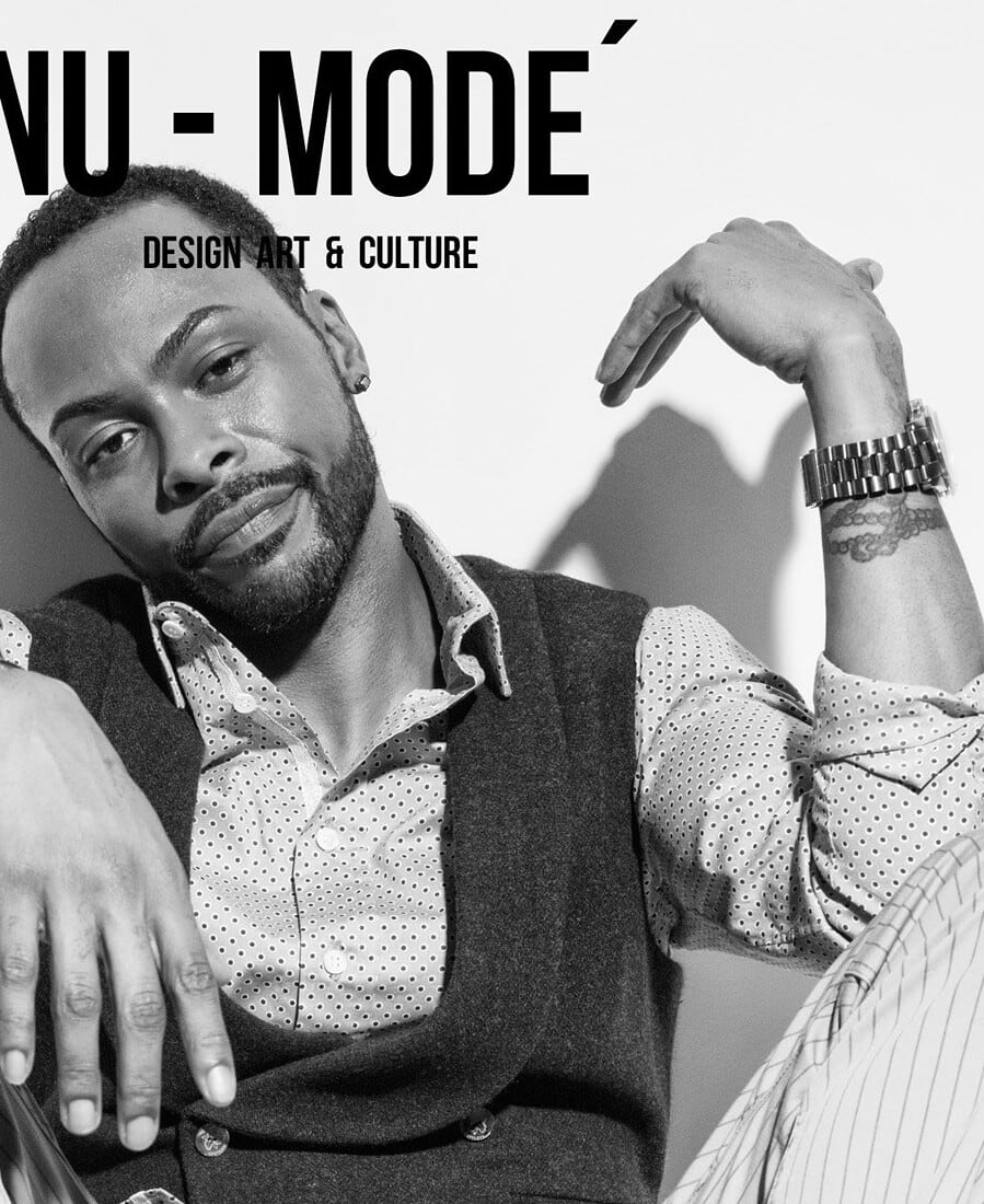 Horizontal crop of the Nu-Mode Magazine cover portrait featuring Jaz Anderson.